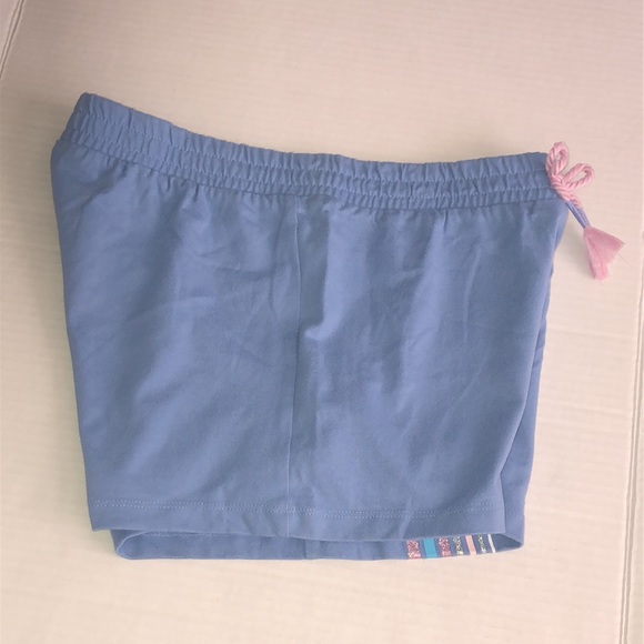 Unicorn Blue Striped Girls Shorts - Picture 7 of 8